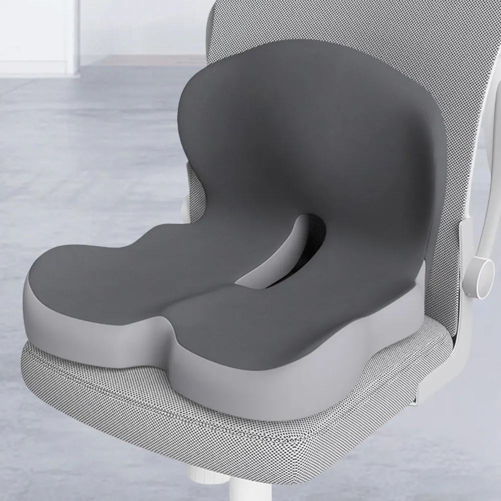L-förmiges orthopädisches Kissen aus integriertem Memory-Schaum, bequem, ergonomisches Design, Rückenkissen, Steißbein, Autositz, Bürostuhl, Schmerzlinderung