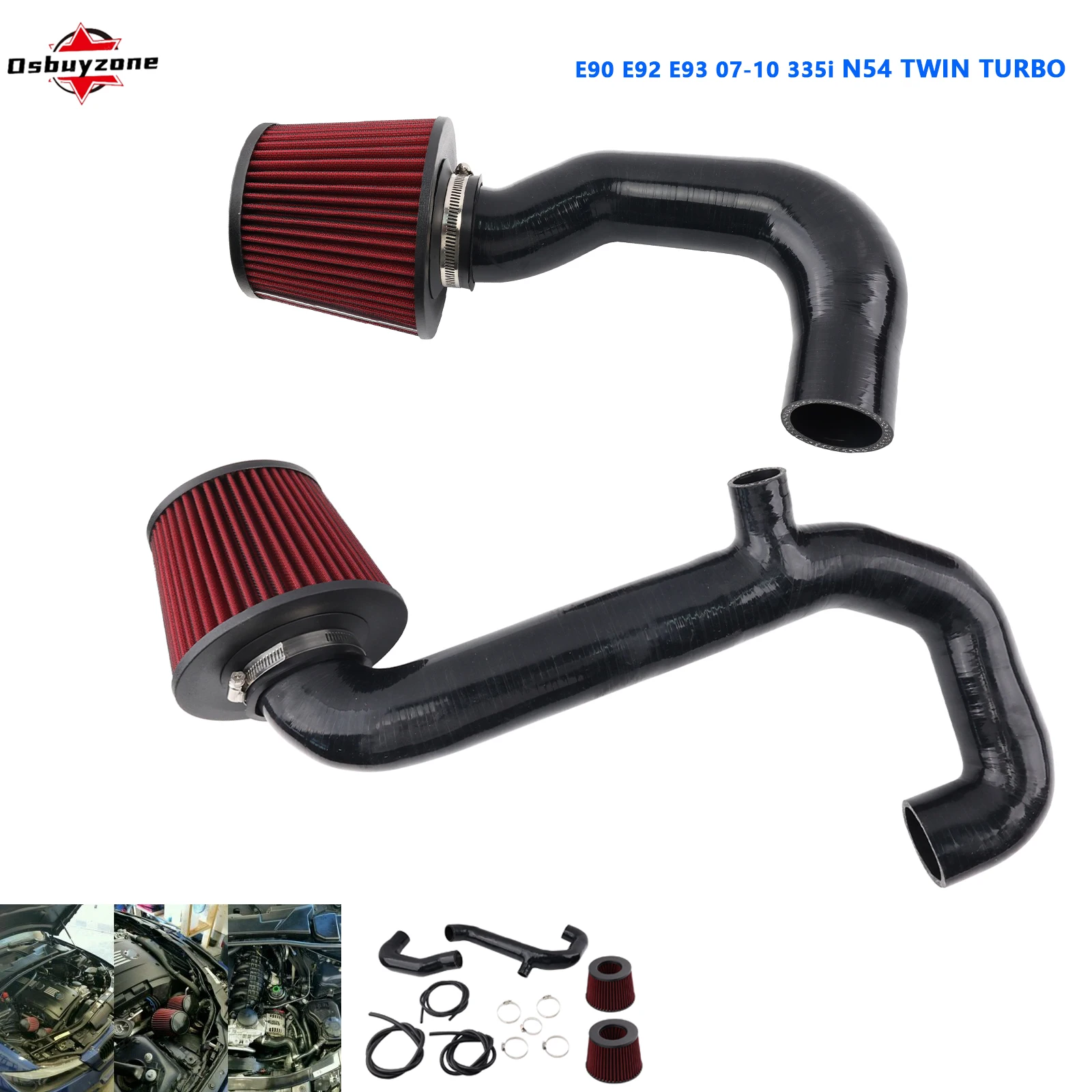 Enhanced Inlet Intake hose pipe air filter for BMW N54 Turbo 2