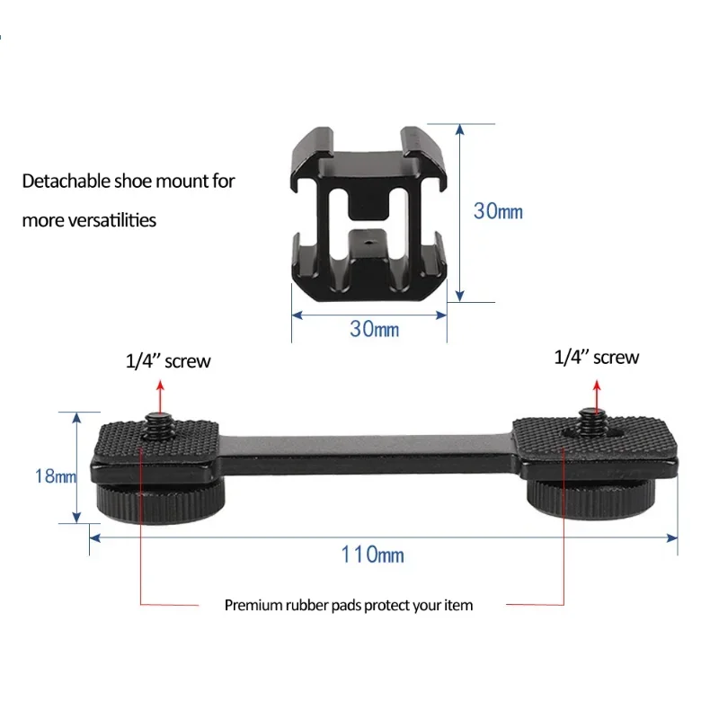 ตัวยึดแฟลช, แถบกันสั่นกิมบอล, ขาตั้งไมโครโฟนสำหรับ Zhiyun Smooth 4 Crane 2/ขาตั้งกล้อง/จอ/ไฟ LED/Canon Nikon