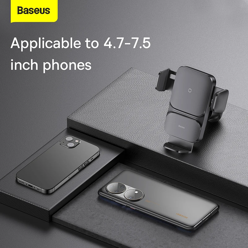 Baseus Qi 15W Wireless Car Phone Charger Holder Bracket Fast Charging Holder For iPhone 13 12 Samsung S21 Mobile Phone