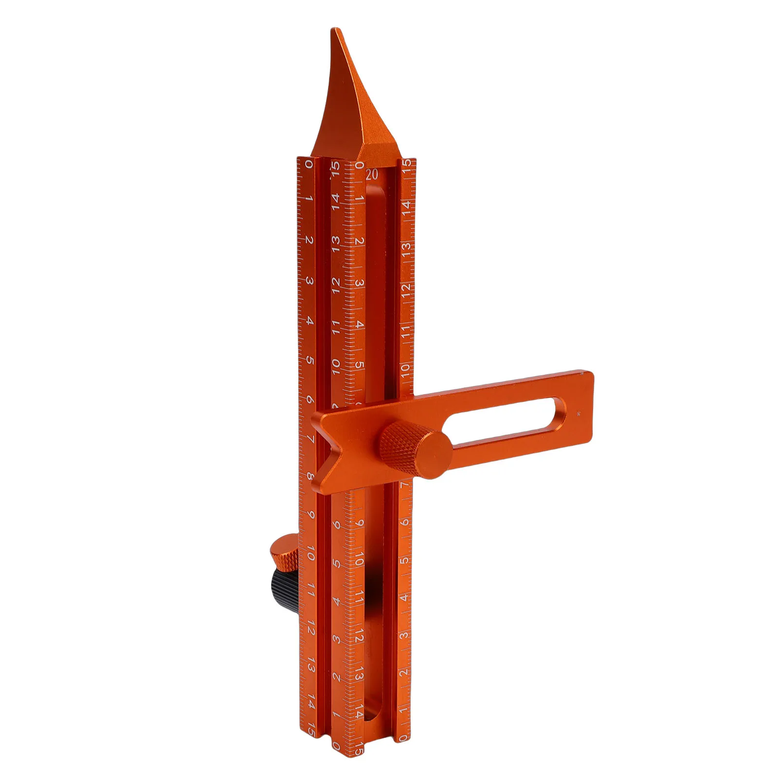 Magnet 4 Sided Scale Scribing Tool Leveling Ruler with Magnet Base Multi Purpose Woodworking Marking Tool for Carpentry Furnitur