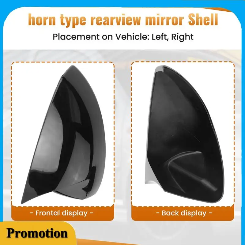 

Portable 1Pair Side Mirror Cover Ox Horn Shell 3B0857537B 3B0857538B For VW Golf 4 Bora MK4 Passat B5 2001-2005 Mirror Trim Cap