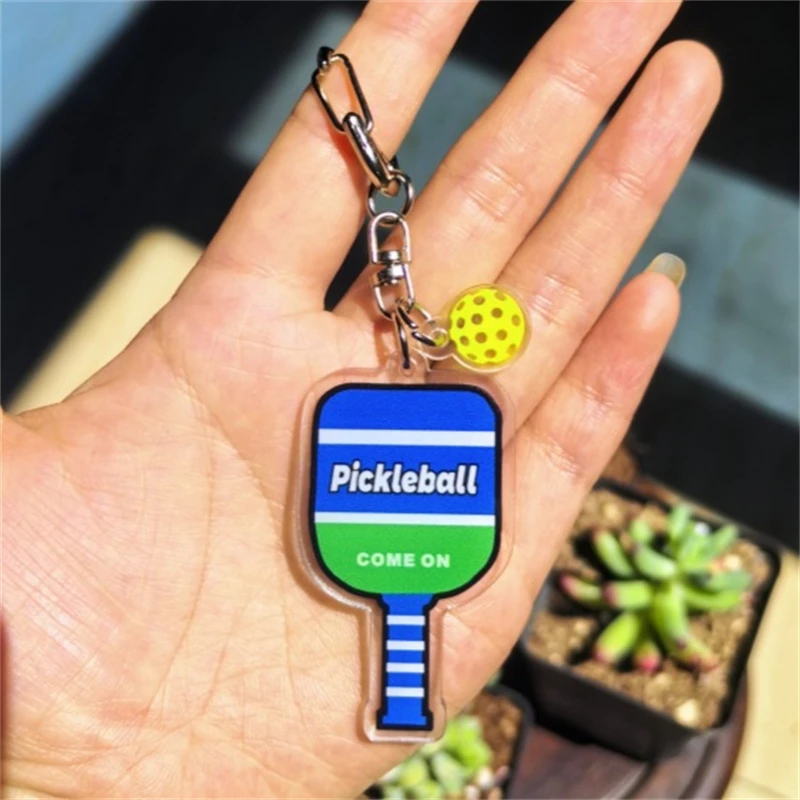 Acrylic Baseball field football field Keychain Double Sided Mini Sports Keyring Bag Pendant Key Chains Souvenir Gift wholesale