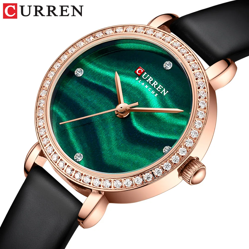 

Fashion Luxury Watch CURREN Women Waterproof Quartz Watch Leather Band Watches Analog Wristwatch Ladies Reloj Mujer