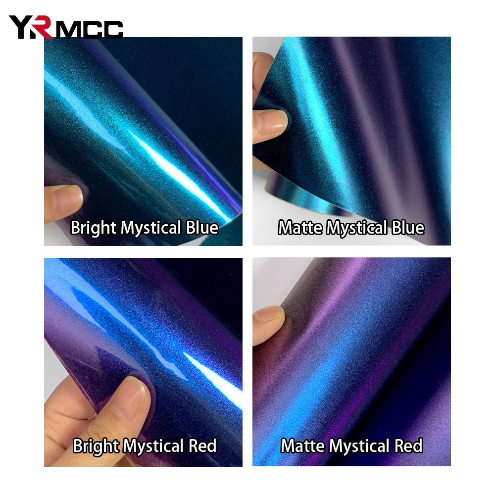 Chameleon Vinyl Film Purple Blue Car Stickers New Matte Glossy DIY Color Change Films Air Release Wrapping Decor Car Accessories