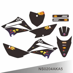 For KAWASAKI KLX 110 2010 2011 2012 2013 2014 2015 2016 2017 2018 2019 2020 Full Graphics Decals Stickers Background NS0204AKA