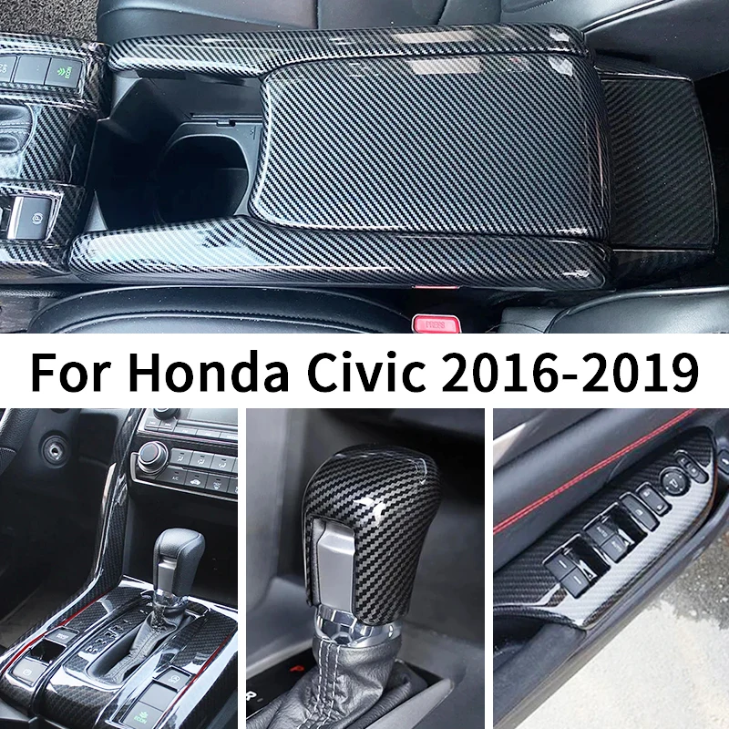 

Панель переключения передач для Honda Civic Sedan 16-21, Центральная ручка из АБС-пластика, панель управления переменным током, вентиляционное отверстие, аксессуары для интерьера автомобиля