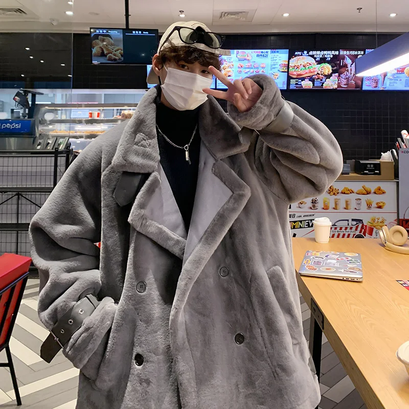 

Мужская зимняя куртка из утолщенного хлопка с бархатной подкладкой, новая модель в американском ретро-стиле, с флисовой подкладкой, модное корейское хлопковое пальто