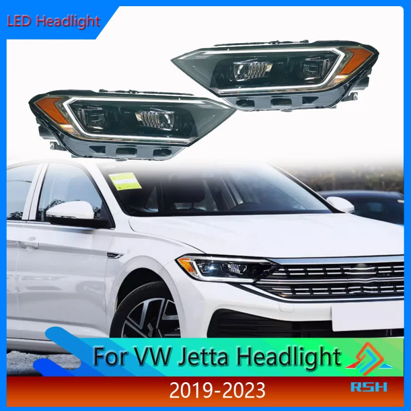 

Front Lamp For Volkswagen Jetta Headlight Assembly 2019-2023 Retrofitting With North American-Style LED Daytime Running Lights