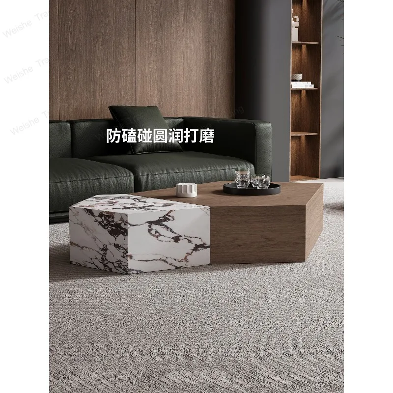 Coffee table high-end Italian minimalist geometric coffee table living room home medieval style designer special-shaped coffee