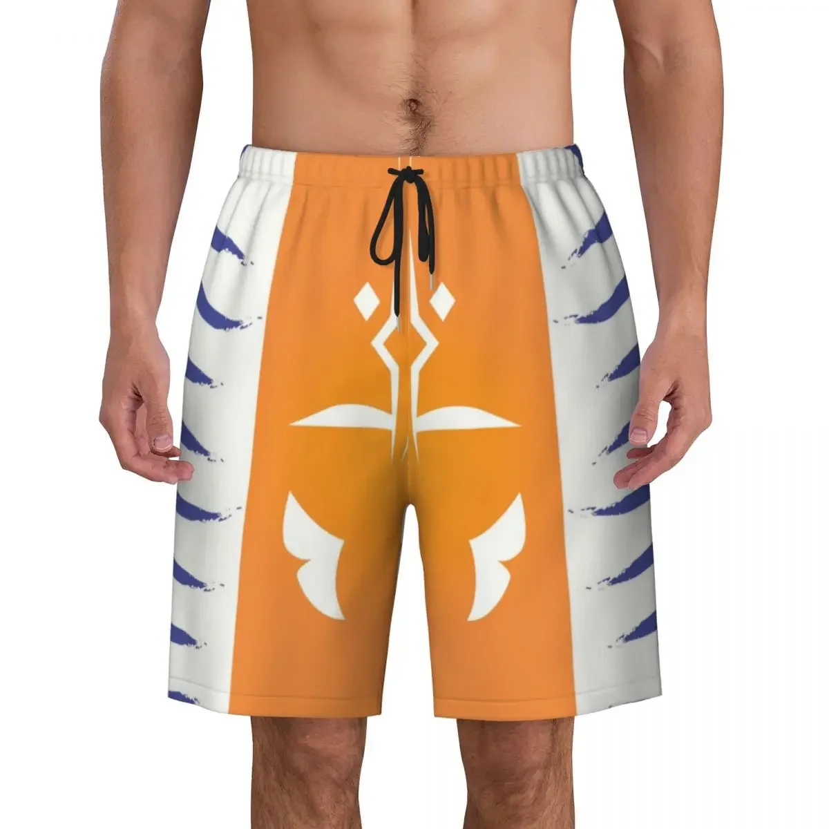 Fulcrum Ahsoka Tano Print Men's Swim Trunks Quick Dry Beachwear Beach Board Shorts Sci Fi Wars TV show Boardshorts