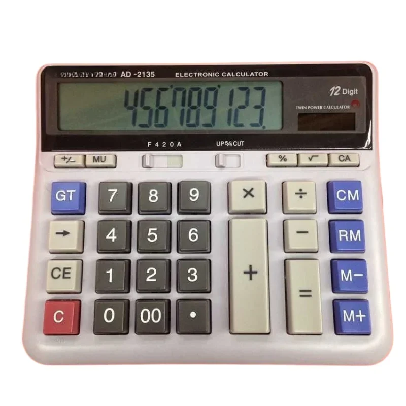 

Bank-specific calculator, computer buttons, large screen for bank exams, calculator