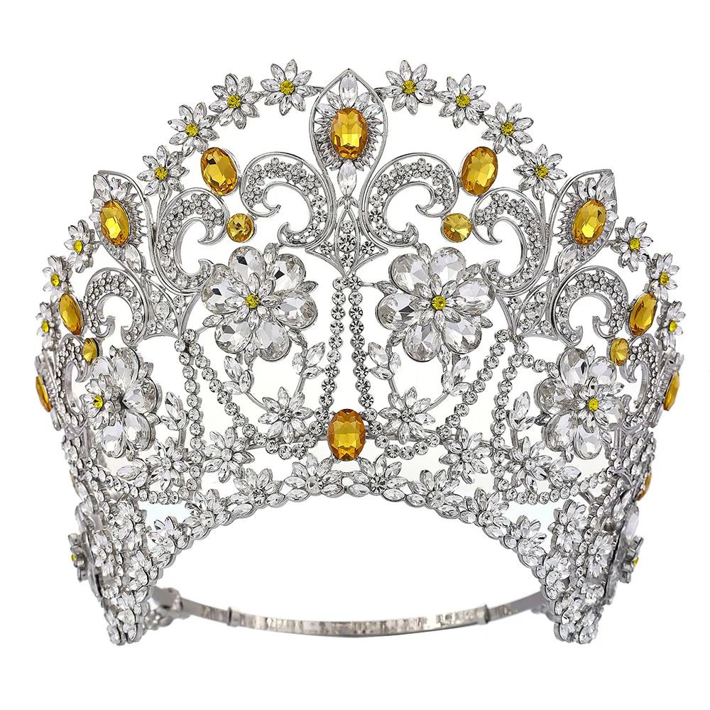 

Levmoudra Pageant Princess Tiaras Rhinestone Queen Crowns Wedding Bridal Prom Pageant Crown