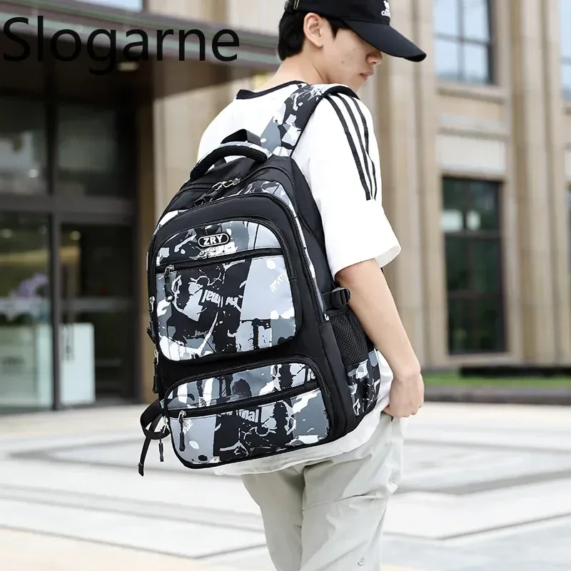 Mannen 14-inch multifunctionele rugzak Modieuze wasbare Oxford stoffen computertas Student Unisex rugzak Collegate schooltas