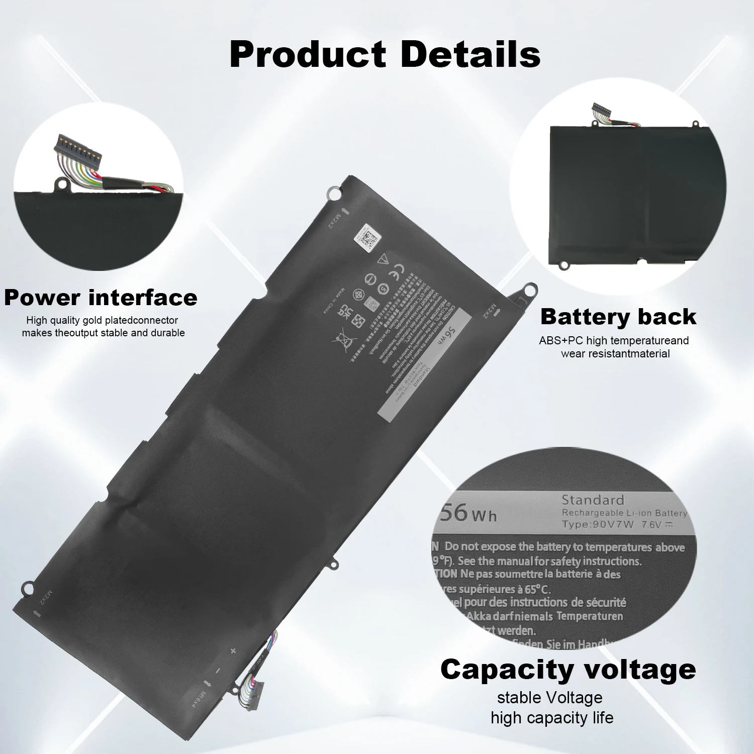 New 90V7W  Laptop Battery For Dell XPS 13 9343 13D-9343-370 XPS13 9350 13D-9343 P54G 0N7T6 5K9CP RWT1R 0DRRP JHXPY JD25G 090V7W