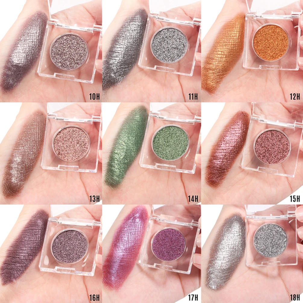 23-color Private Label Chameleon Eyeshadow Custom Bulk High-shiny Eye Shadow Optical Highlight Plate Broken Diamond Makeup Vegan