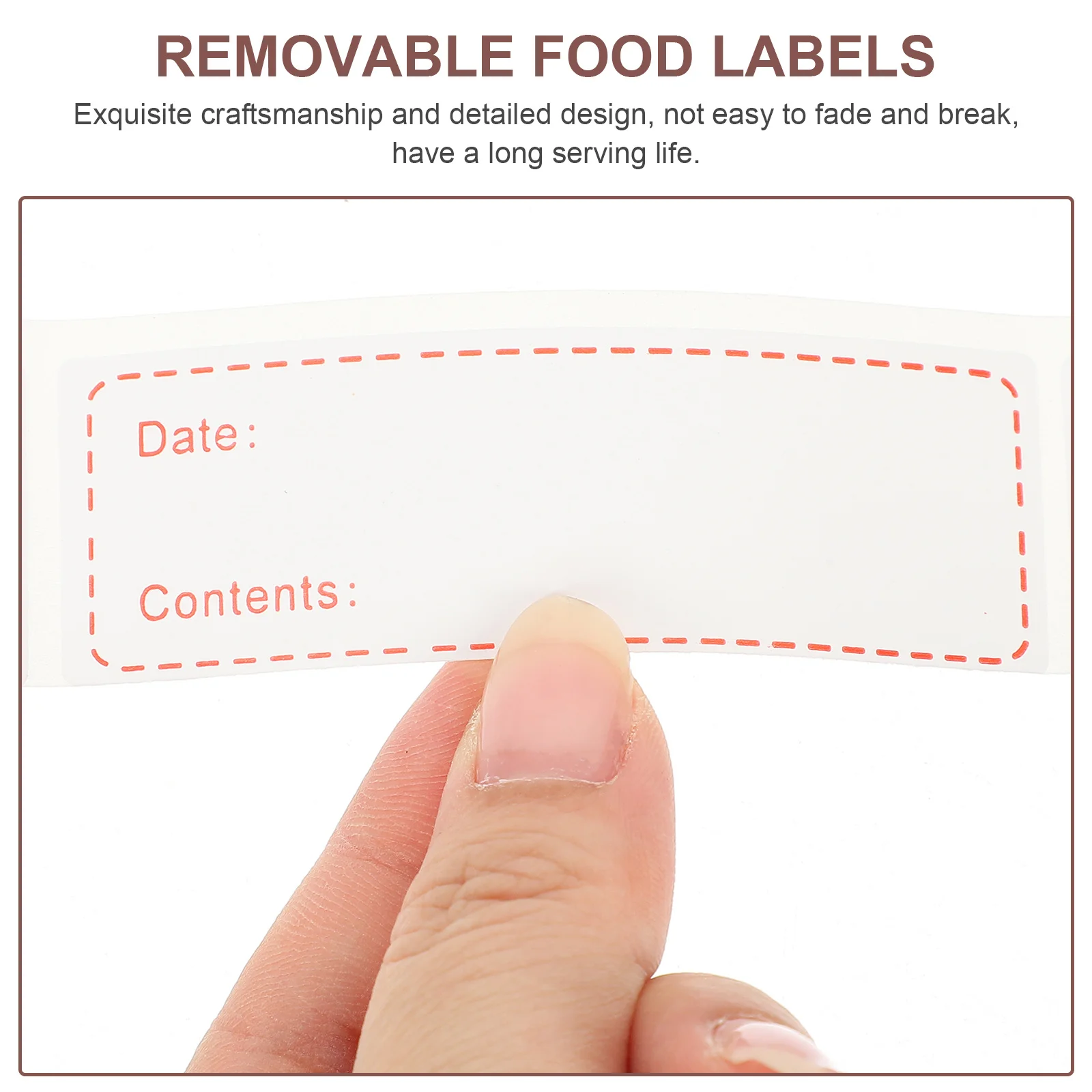 3 Rolls Food Labels Roll Long Serving Life Practical Gift for Housewarming Food Labels Kitchen Label Stickers Kitchen Accessory