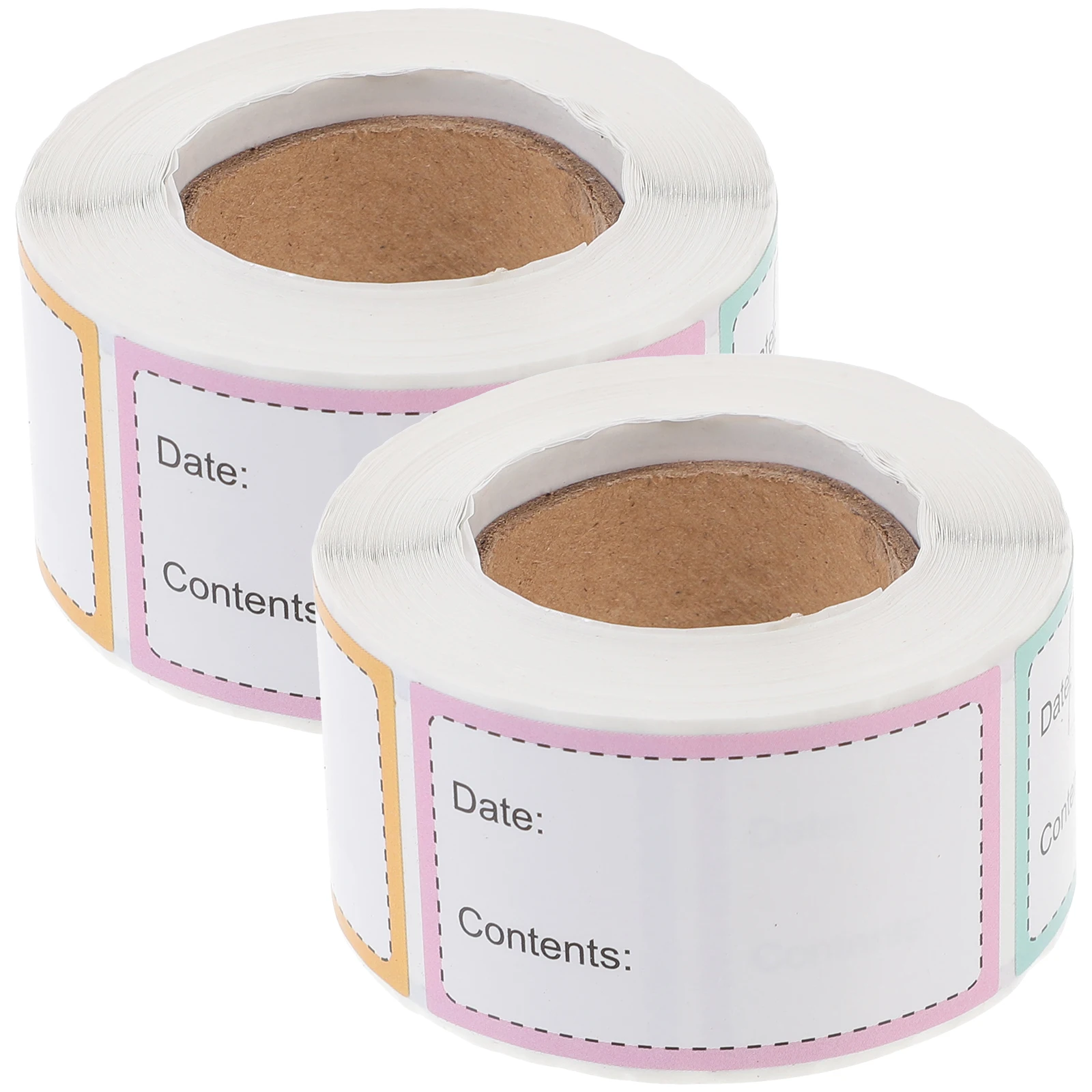2-рулонные идентификационные наклейки для файлов, этикетки для контейнеров для пищевых продуктов, съемный резервуар для хранения