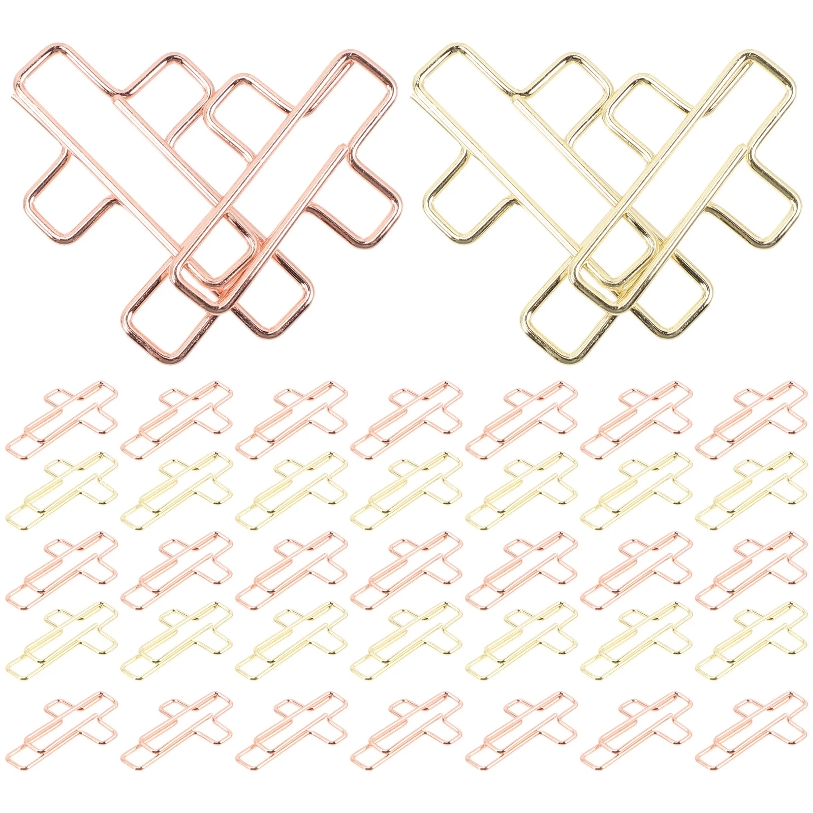 

100Pcs Creative Cross Paper Clips Novelty Small File Clips Multi-Use Practical Office Supplies Crucifix Wall Cross Catholic