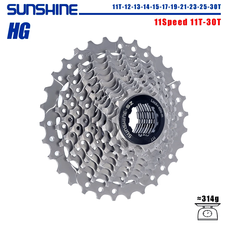 SUNSHINE Racefiets Cassette 8/9/10/11/12 Speed 23/25/28/32/34/36T k7 Cassette 8V 9V 10V 11V 12V voor SHIMANO HG