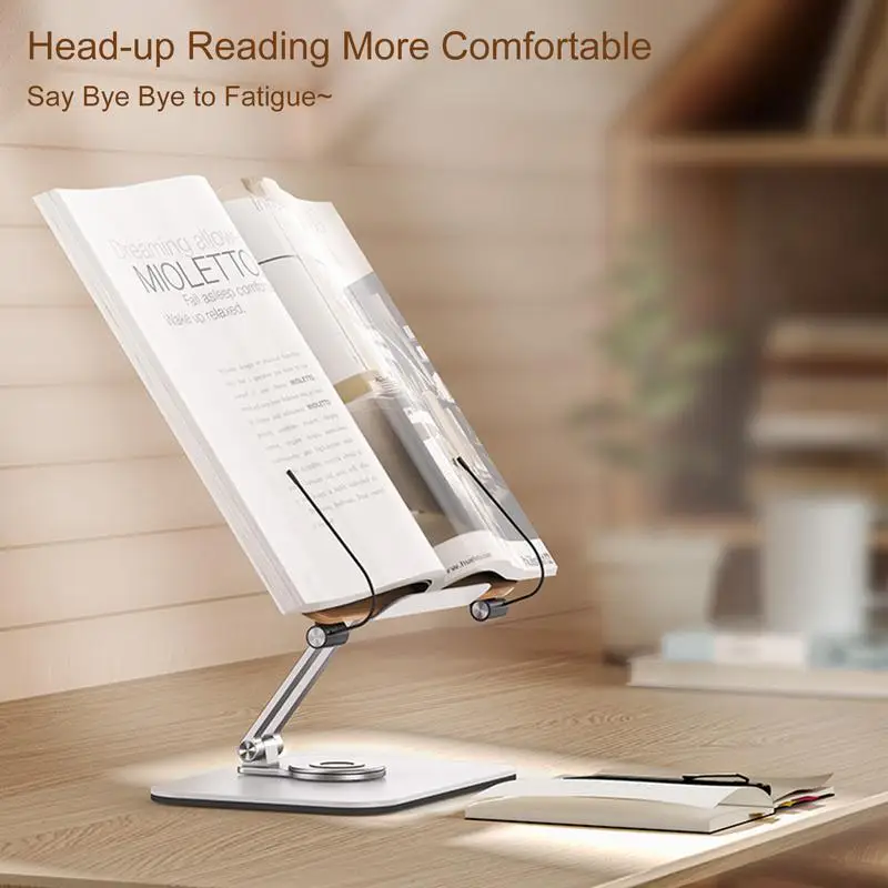 Portable Metal Adjustable Reading Book Holder Support Document Shelf Bookstand For Student Children Writing Office Use