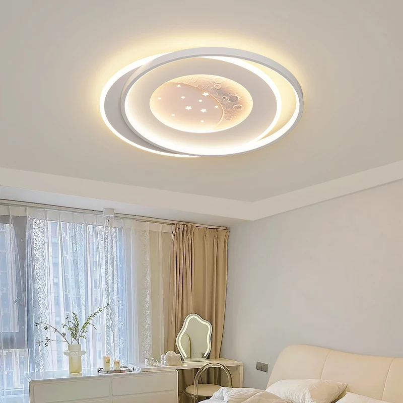 Children's Room Lamp Boys And Girls Bedroom Ceiling Lights Modern Minimalist Eye Protection Study Lamp Creative Cloud Moon Lamp