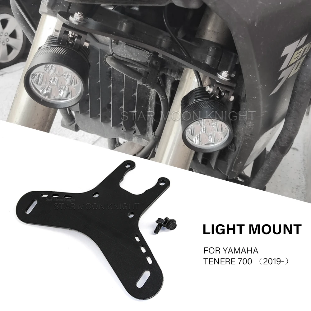Tenere700 Motorcycle Auxiliary Fog Light Mounts Bracket Driving Lamp Holder For YAMAHA TENERE 700 World Raid XTZ 700 XT700Z 2019