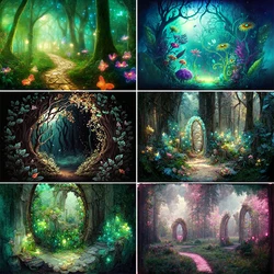 Bonvvie Photography Background Dreamy Natural Jungle Forest Wonderland Children Adult Art Portrait Backdrop for Photo Studio