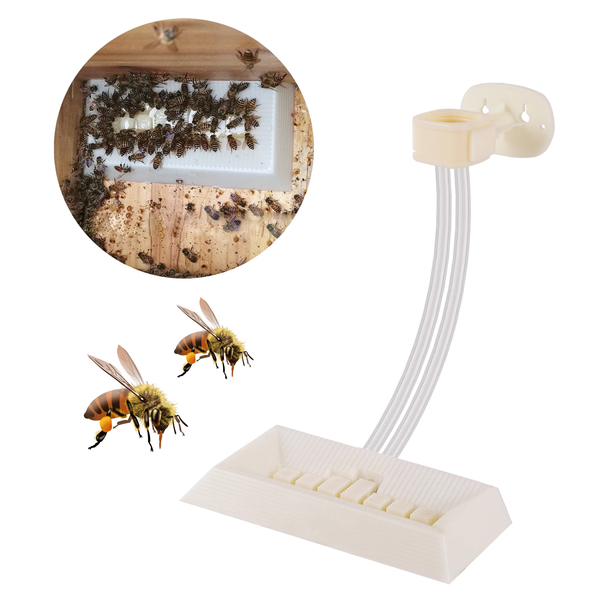 Apiculture Honey Bee Feeders Beehive Nest Door Drinker Easy To Install Plastic Drinking Feeding Tool Beekeeping Supplies