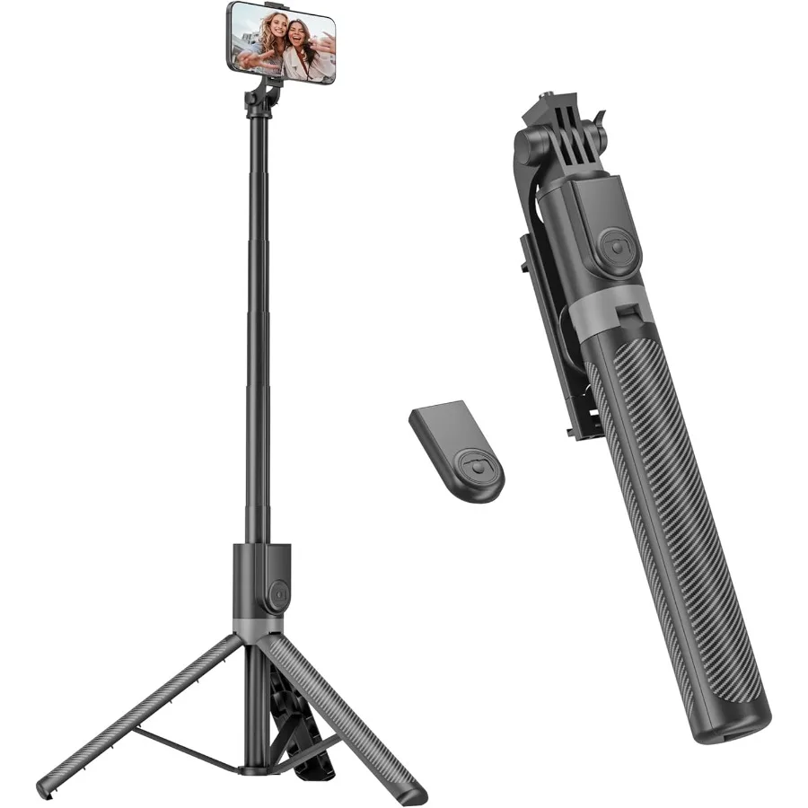

71 Phone Tripod Selfie Stick Portable All in One Extendable Cell Phone Tripod Stand with Wireless Remote Control for iPhone Sam