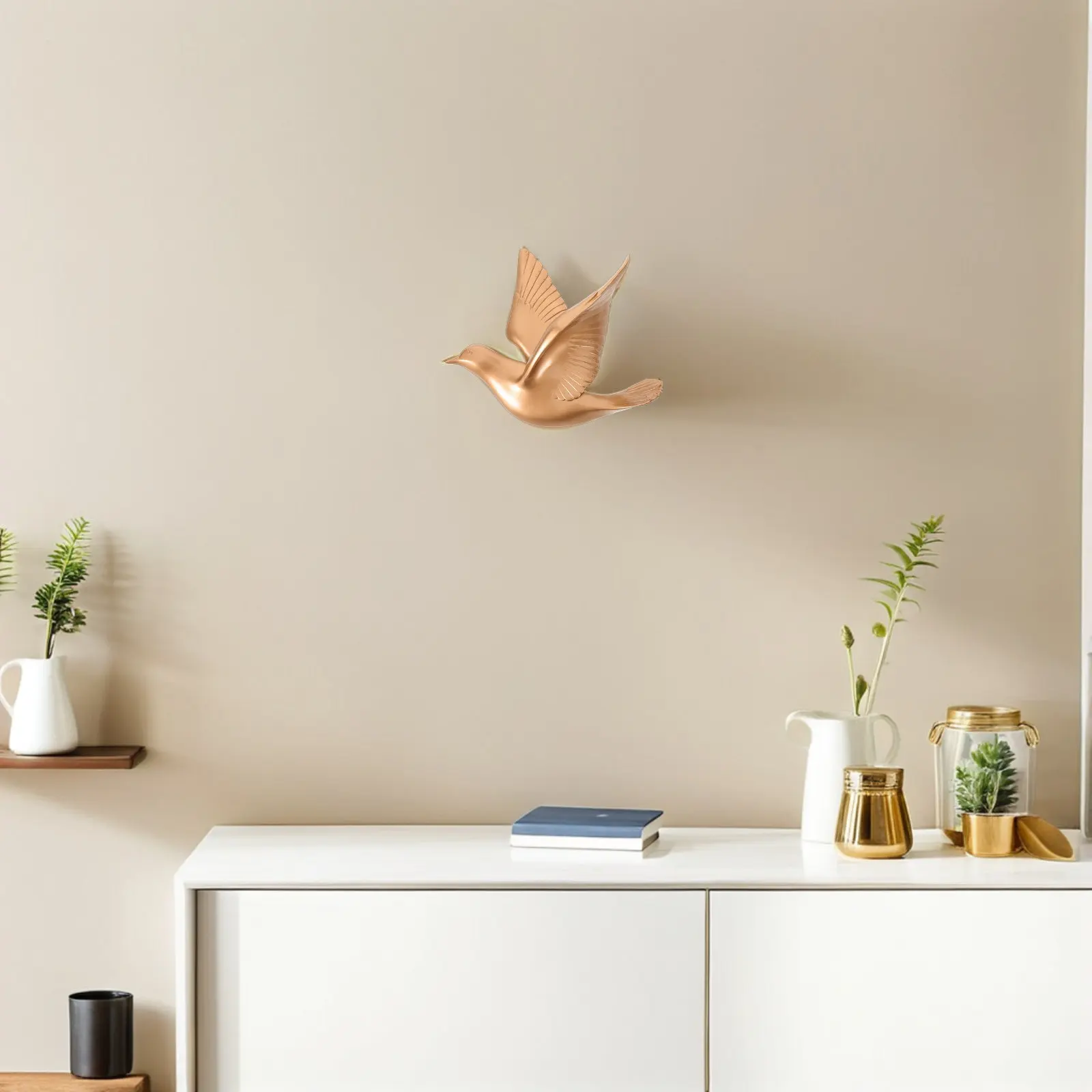 Swallow Wall Hanging Decoration Resin Bird Sculpture 3D Vintage Swallow Wall Art Style Bird Sculpture 7.78x7.27x2.95