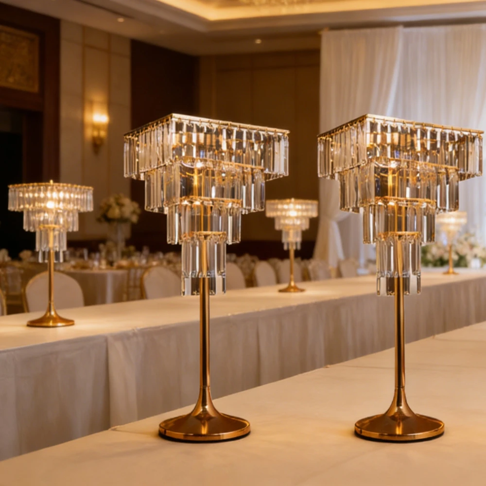 

110cm)5/6pcs-10pcs)Wedding Light Props Crystal Chandelier Luxury Party Events Stage Decorative Lights for table