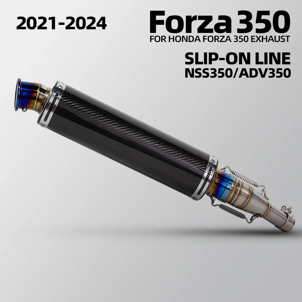 Motorcycle Slip on Line Exhaust For Honda ADV350 Forza350 NSS350 21-24 years Middle Pipe Hurricane GP-89 Muffler with DB Killer