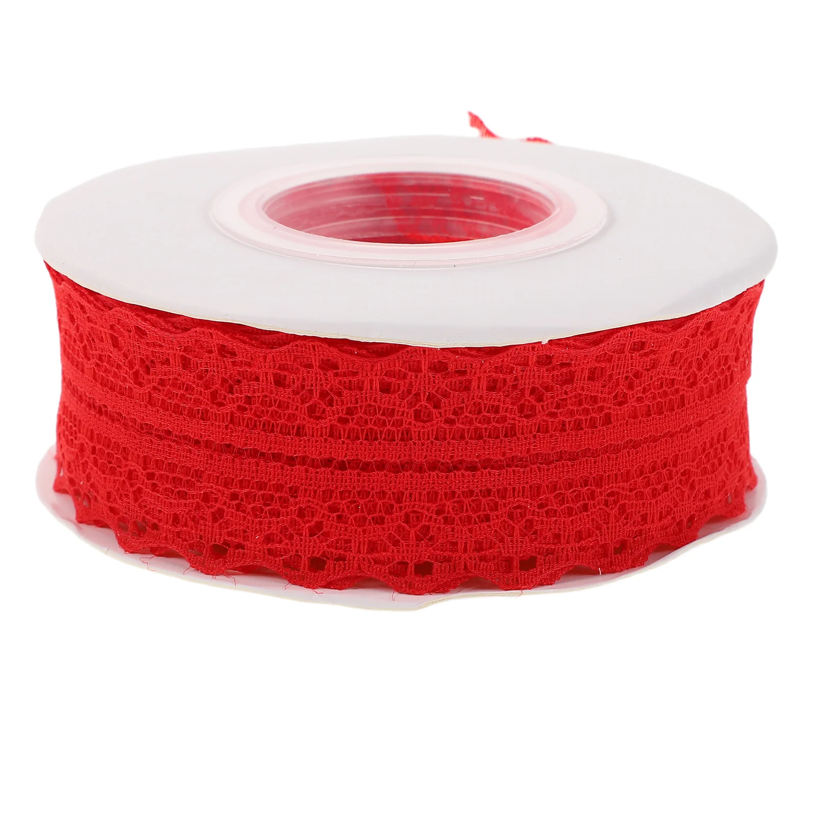 

5Pcs Vintage Floral Lace Ribbon Trim Red Embroidered for Wedding Bouquets Present Wrapping DIY Sewing Crafts Decorations