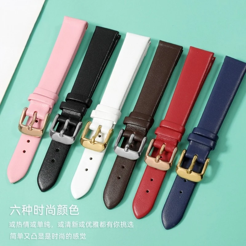 Women Genuine leather Watchband For Swarovski 5158544 5158972 5484058 5158517 fossil strap female wristband belt 12 14 16 18 20m