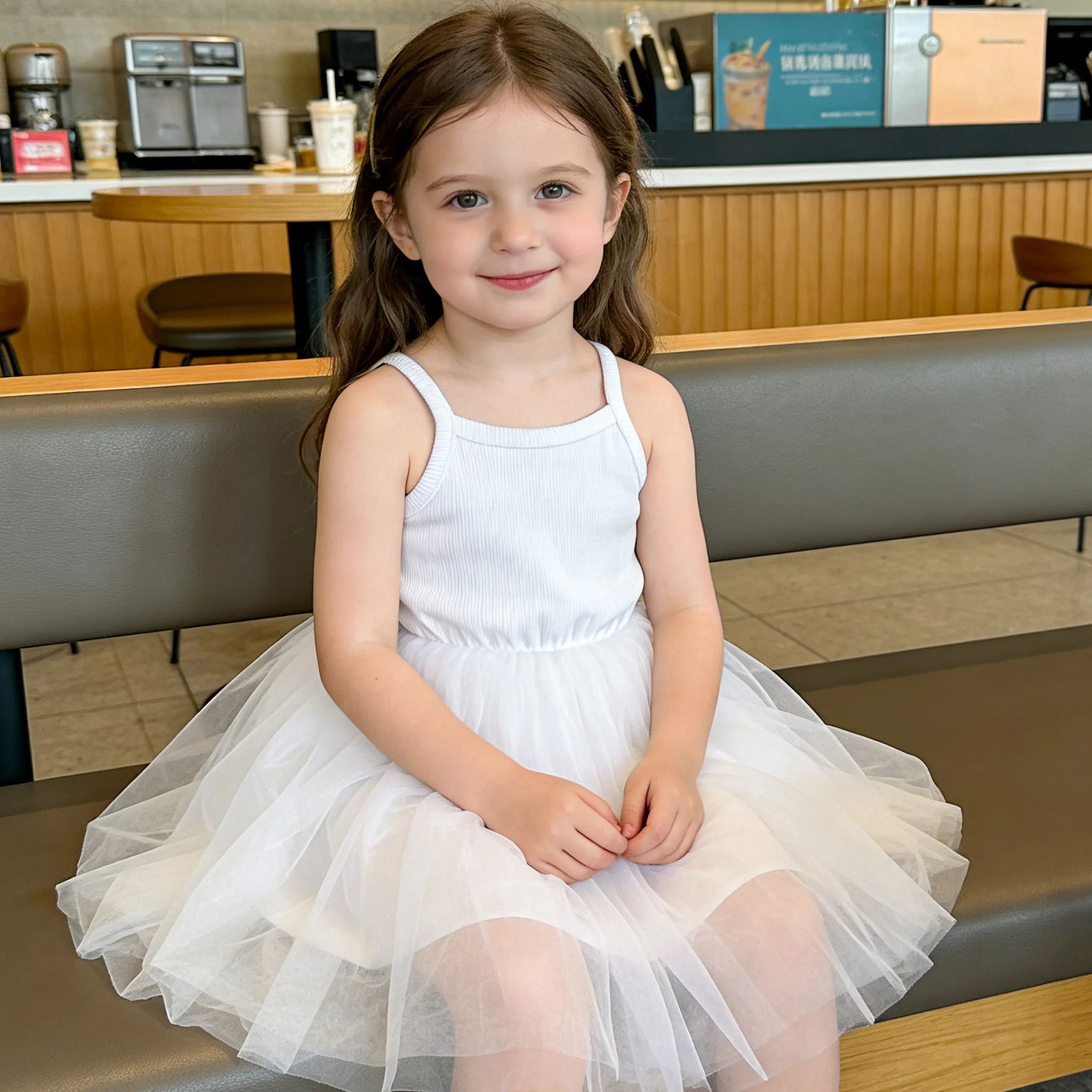 

Summer Cute Girls Princess Dress 2026 casual Sleeveless Tulle Elegant Dress Sweet Charm Girls Birthday Party tutu skirt 1-4years