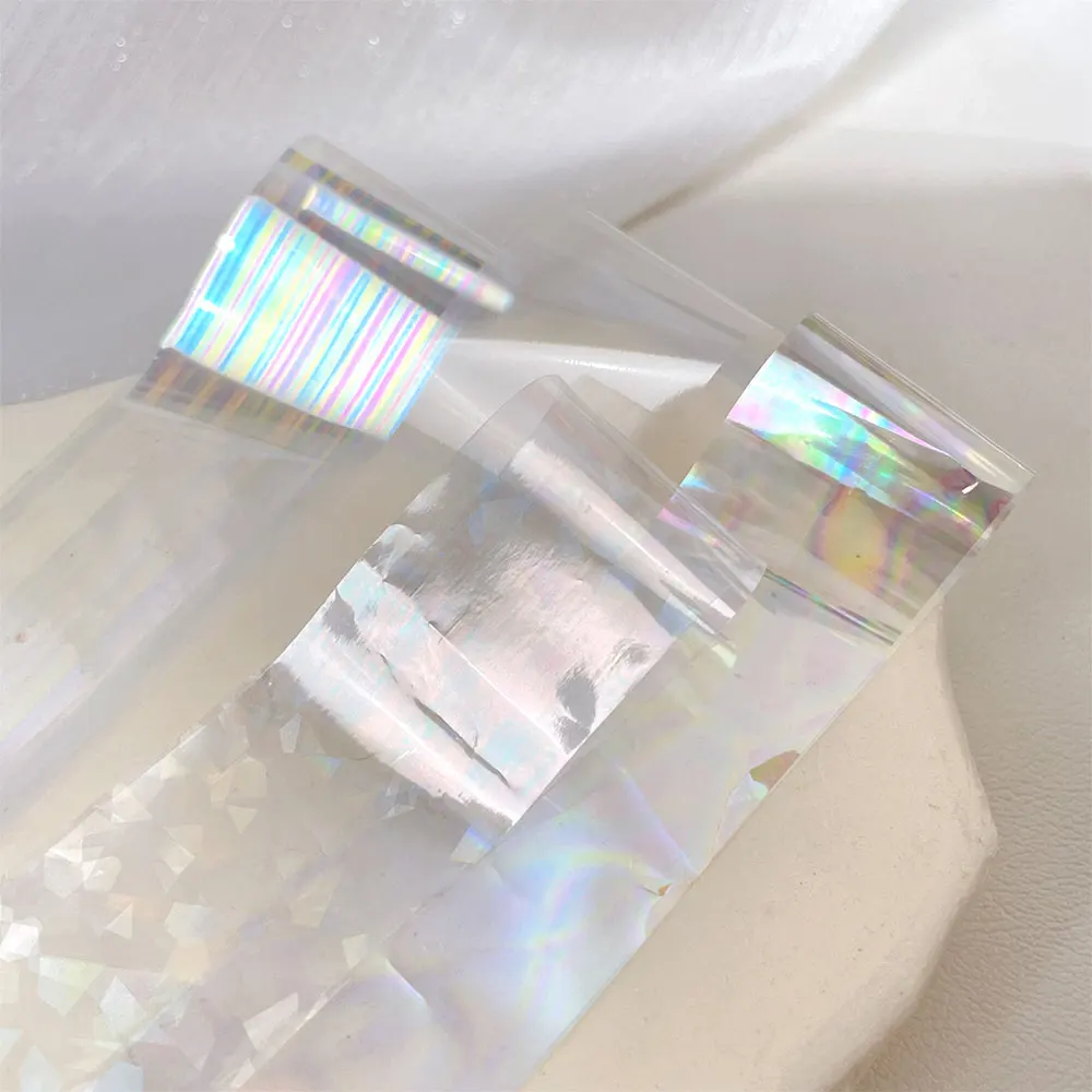 10 롤 무지개 빛깔의 인어 오로라 네일 전송 용지 50x4cm 네일 아트 호일 접착제 네일 아트 장식 DIY 네일 용품