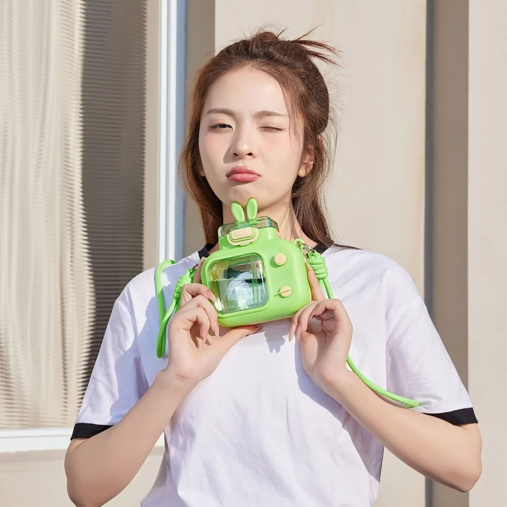 

600ml Rabbit TV Water Bottle Large Capacity Portable Sports Water Kettle Anti Fall Universal Drinking Cup