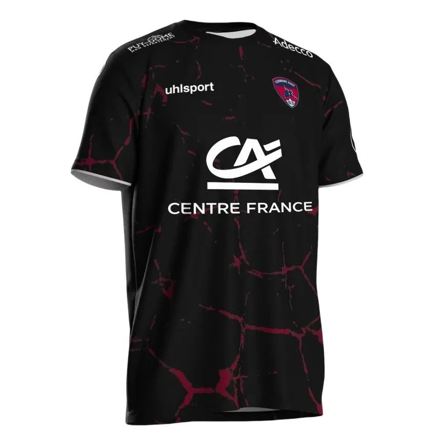 23/25 Clermont Home الفانيلة الرجال التجفيف السريع تنفس تي شيرت Clermont بعيدا الفانيلة كرة القدم التدريب تي شيرت رياضي #2