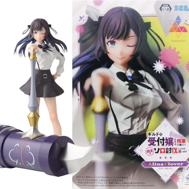 

Подлинная Sega I May Be A Guild Receptionist But I Will Solo Any Boss To Clock Out Time Luminasta Alina Clover Фигурка из ПВХ Модель