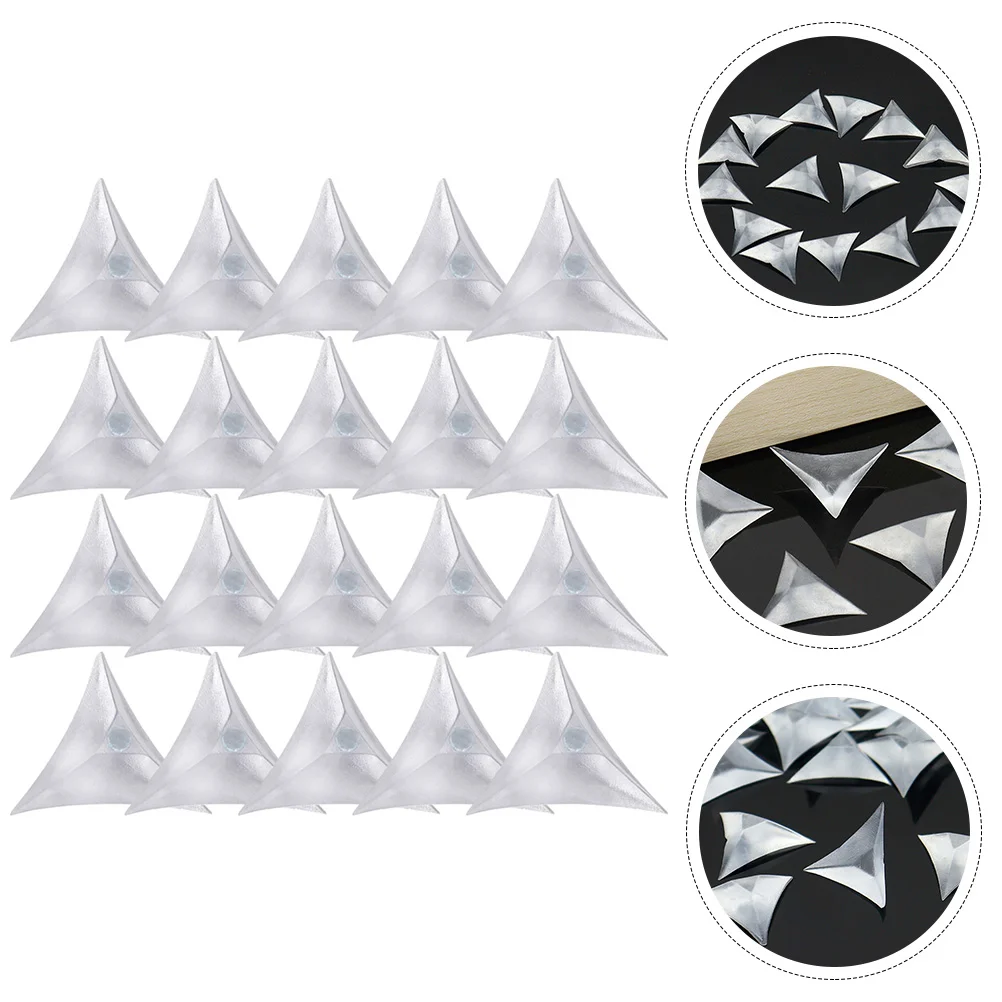 400 Pcs Triangle Furniture Dust Corner Decor Corners for Stair Step Soft Pitch Wall Guards