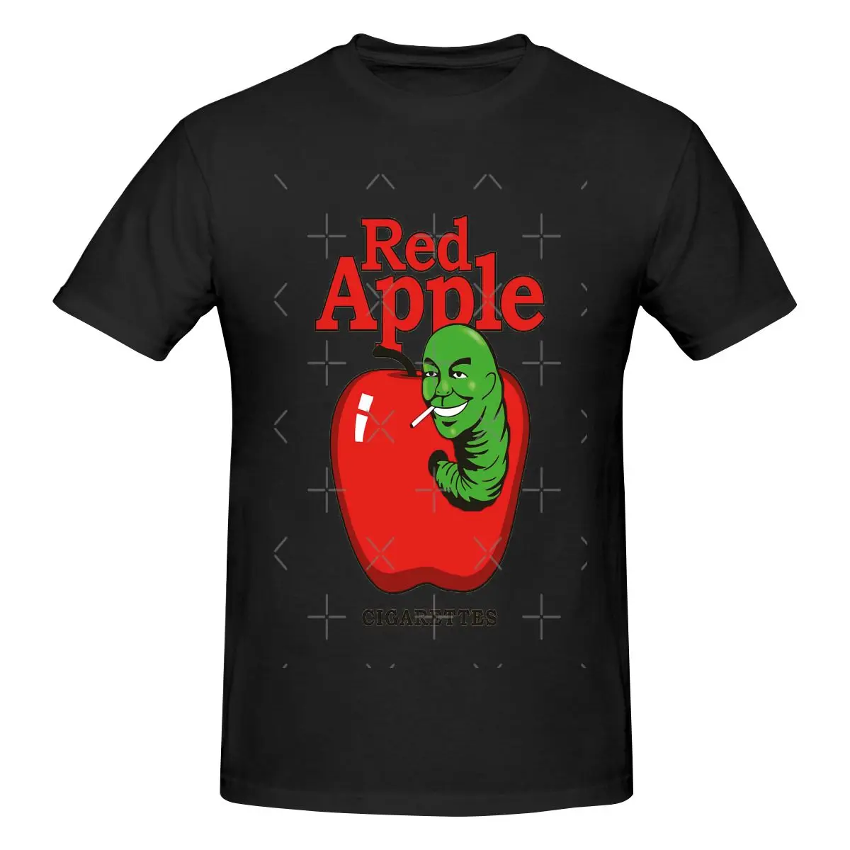 red apple cigarettes shirt Funny Red Apple Cigarettes Men's T-shirt Printed Tops are loose and slim  fit Women's T-shirts