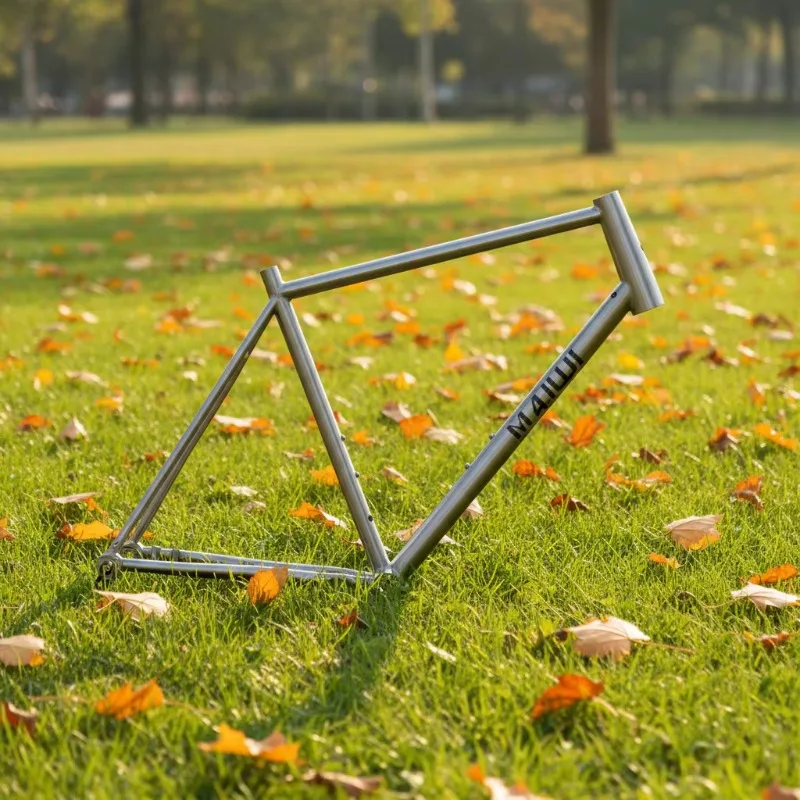 

700c Lightweight Titanium Road Bike Frame Disc Brake Through Axle Tapered Head Tube For Racing Cyclocross Bicycle Frame