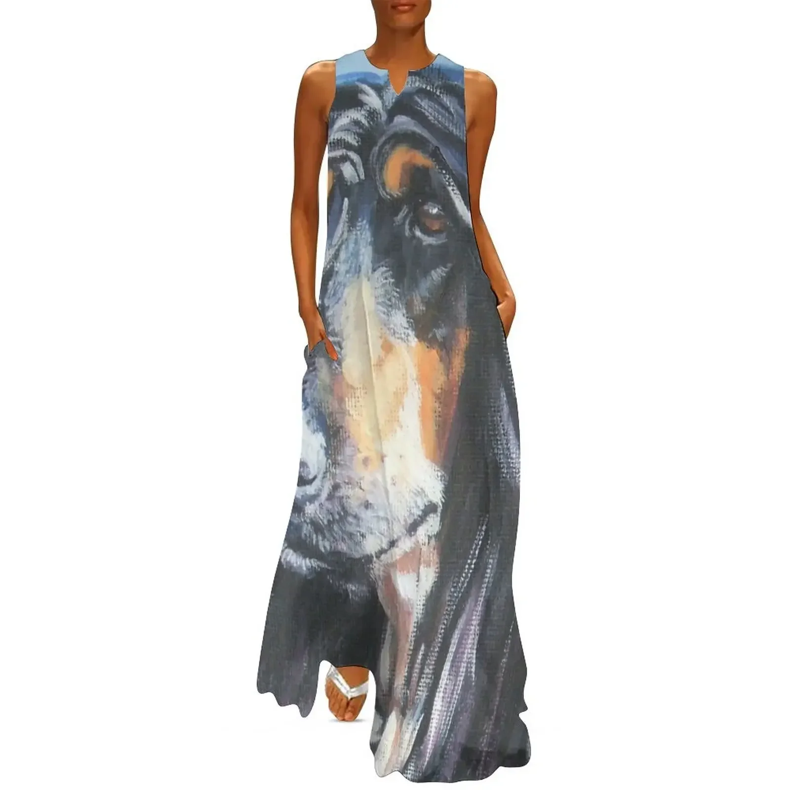 

Afghan hound Fine Art Painting Long Dress clothes for woman summer dress korean women summer clothes for women Dress