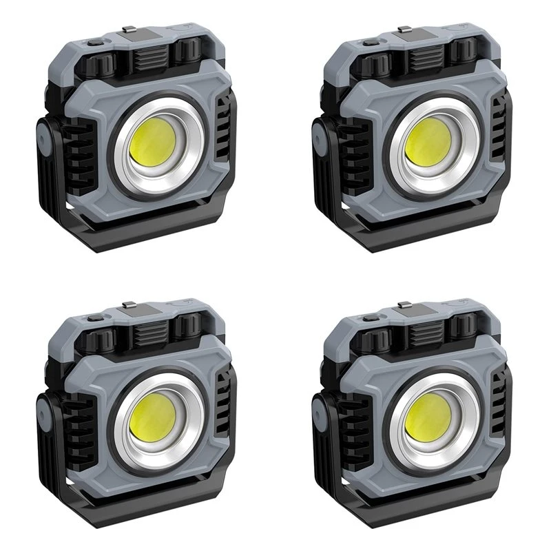 【AA86】4X Portable LED Camping Tent Light Rechargeable Searchlight Outdoor Emergency Lighting Waterproof Hanging Night Lamp