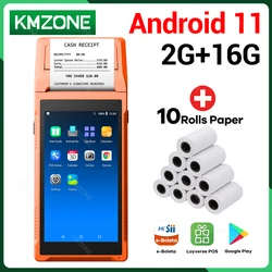 Android 11 POS PDA Loyverse System Bulit-in 58mm Receipt Printer Bluetooth Wifi Handheld Terminal Touch Screen with 10 Rolls