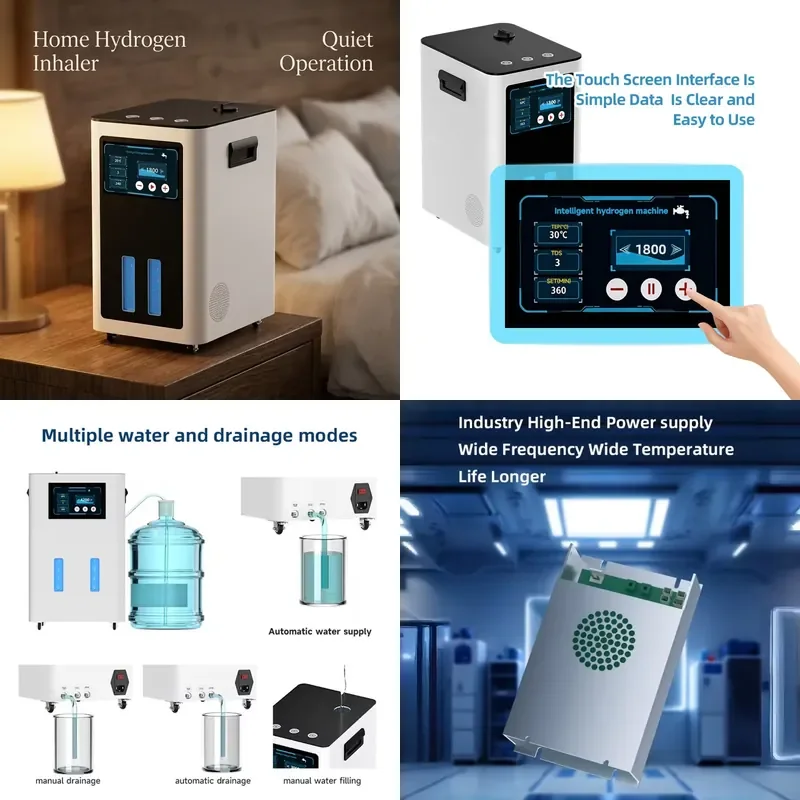 For 2 In 1 Double Outlet Hydrogen Suction Water Making Machine Purity 99.99 Percent Flow 900ml Min Manual Operation Suitable