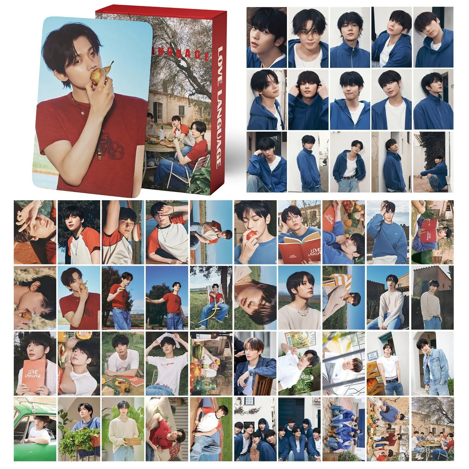 TXT YEONJUN LOVE LANGUAGE Photocards Set 55 قطعة ملصقات K-POP الرسمية القابلة للجمع مروحة ميرش هدية فكرة MOA مروحة نادي أساسيات #6