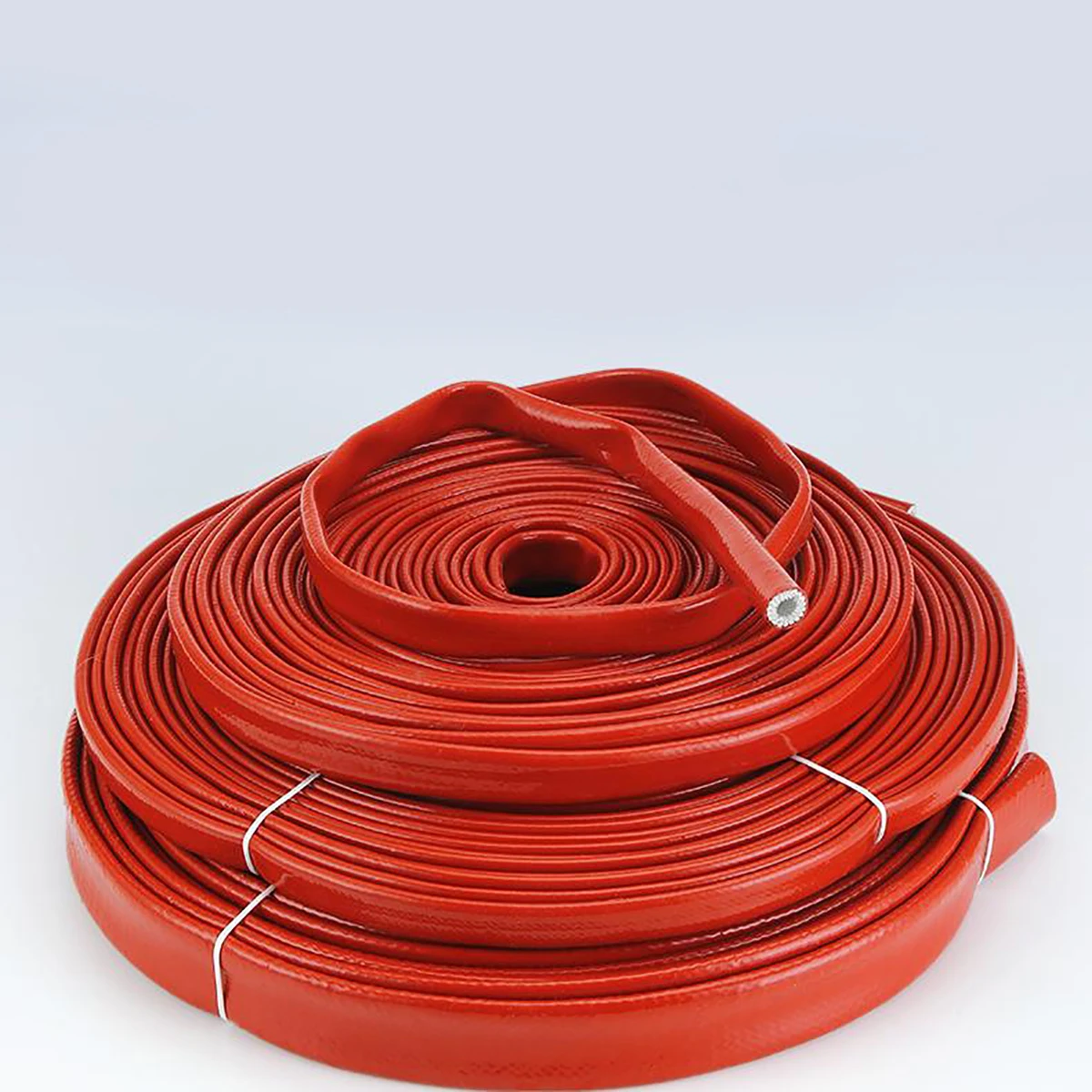 4mm-100mm High Temperature Resistant Fire Retardant Casing Pipe Silicone Fiberglass Tube Thicken Insulation Fireproof Sleeve