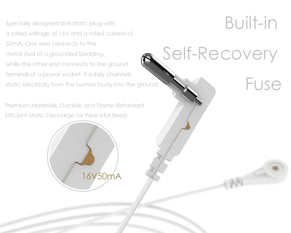 Accessories Grounding Plug,Grounding cable,safety&lightweight Adapter,get grounded for optimal wellness
